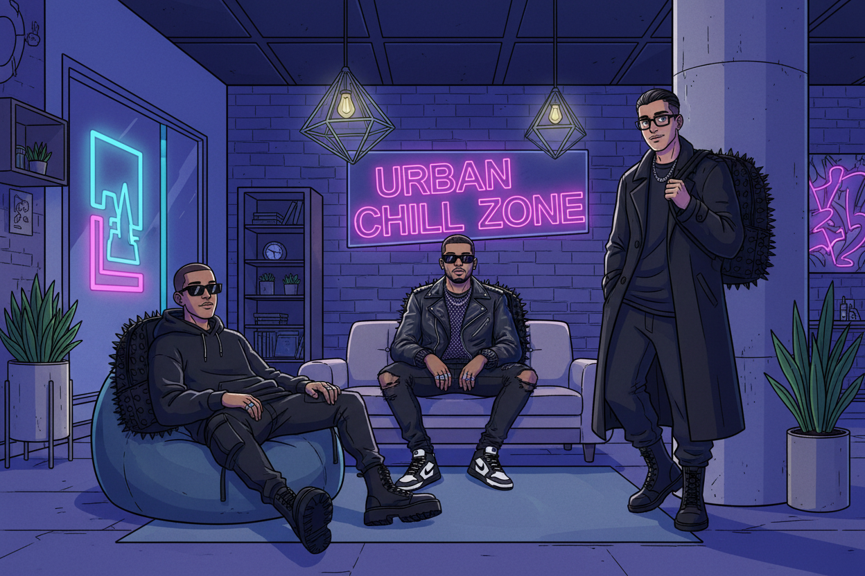 make them chill in a studio, make it a cartoon theme